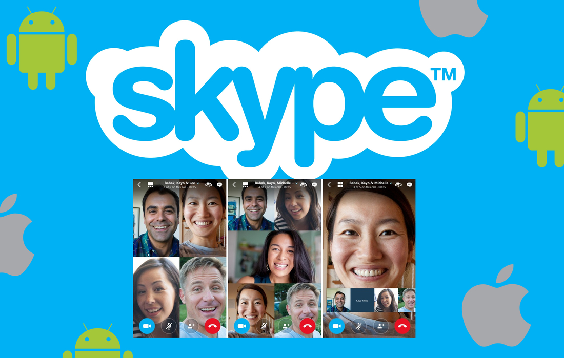 realizar llamadas de video en grupo desde la app Skype para Android o iOS