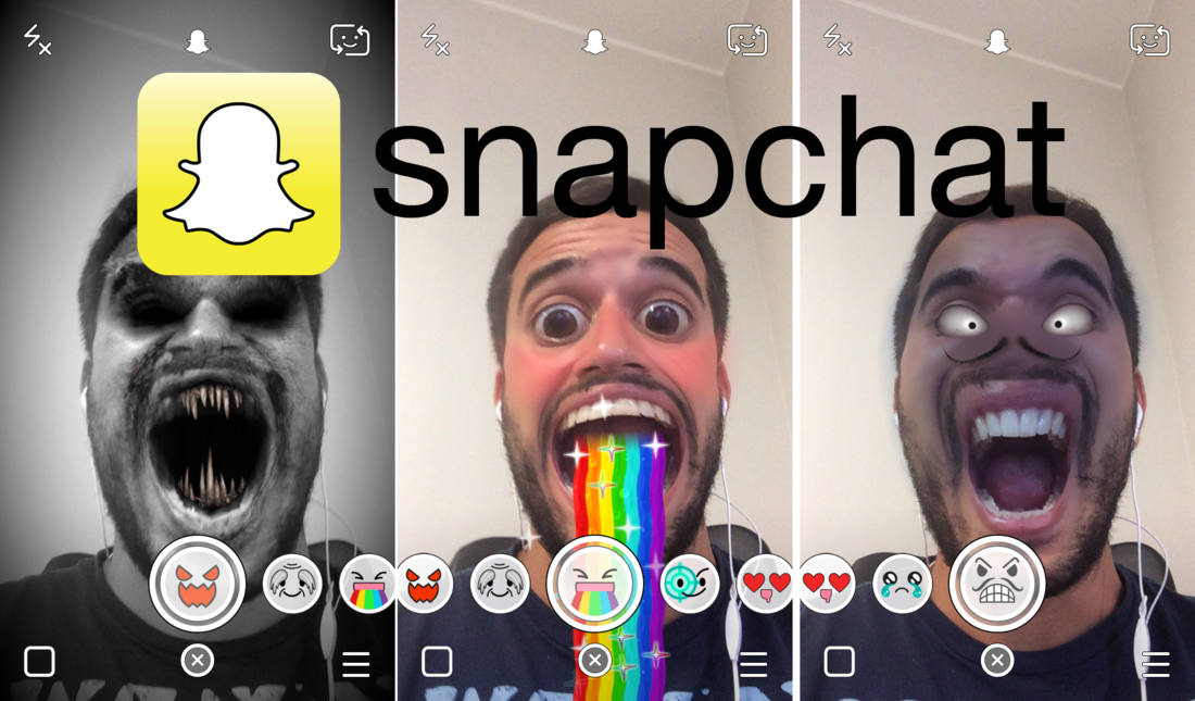 Efectos de Snapchat desde la camara trasera de tu telefono