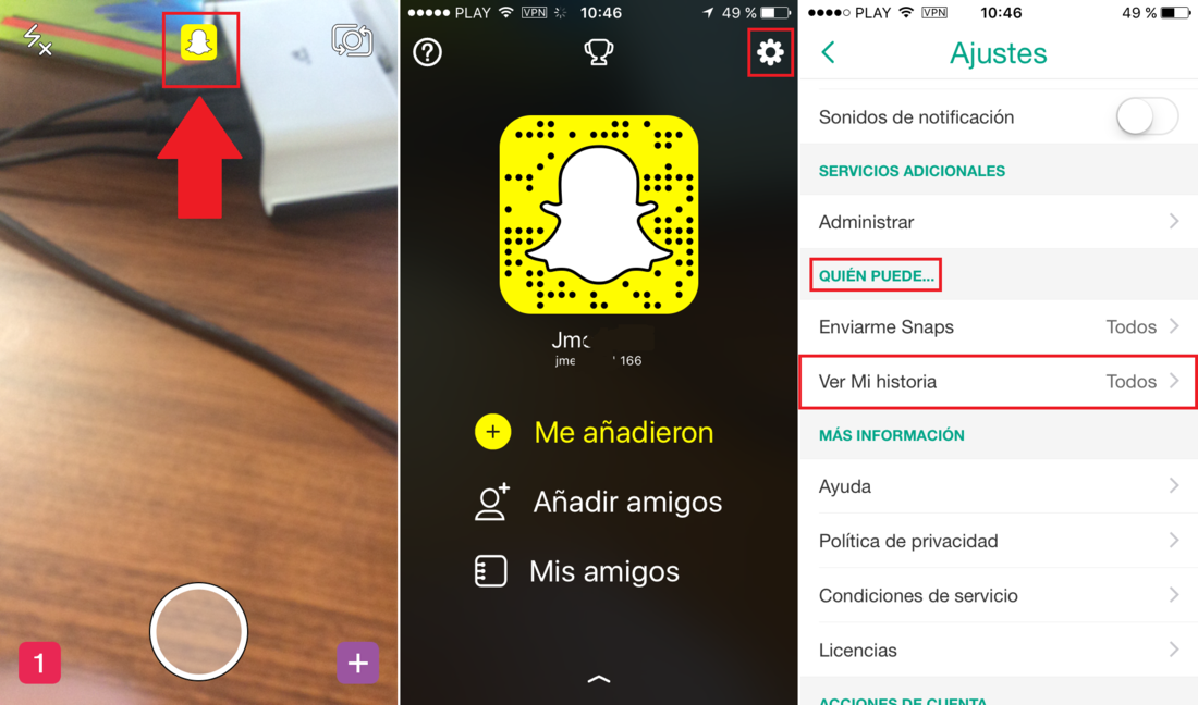 Recuperar los snaps de fotos o videos enviados o borrados de Snapchat