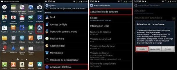 Actualizar el sistema operativo de Android para tener filtros de snapchat
