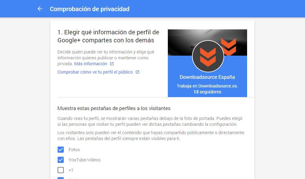 Como personalizar la privacidad de nuestra cuenta de Google