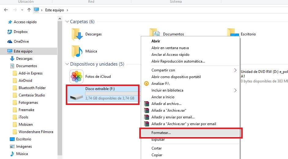 Pendrive compatible con Mac y Windows