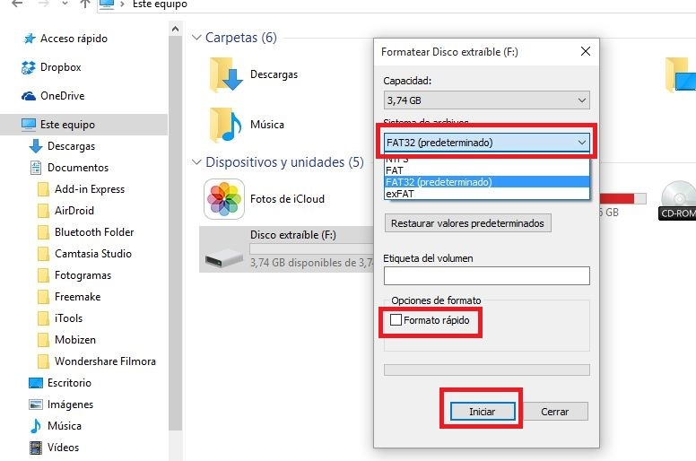 Utilizar USB de Windows en mac