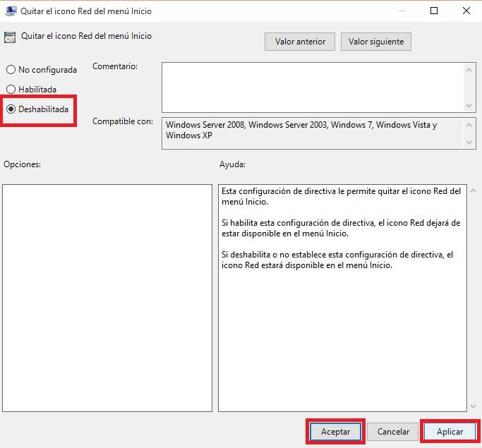 Hamibilitar icono de WIFI en la barra de tarea de Windows 10