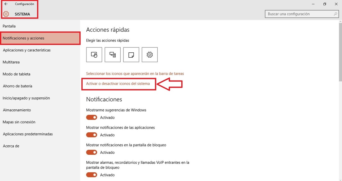 Mostrar en la barra de tareas el icono de Wifi de Windows 10