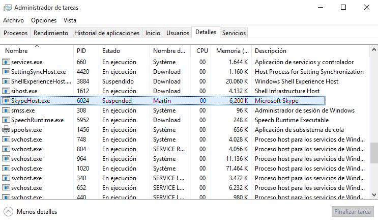 Como desactivar Skypehost.exe de Skype en Windows 10