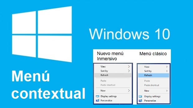 como configurar el menú contextual clasico en windows 10
