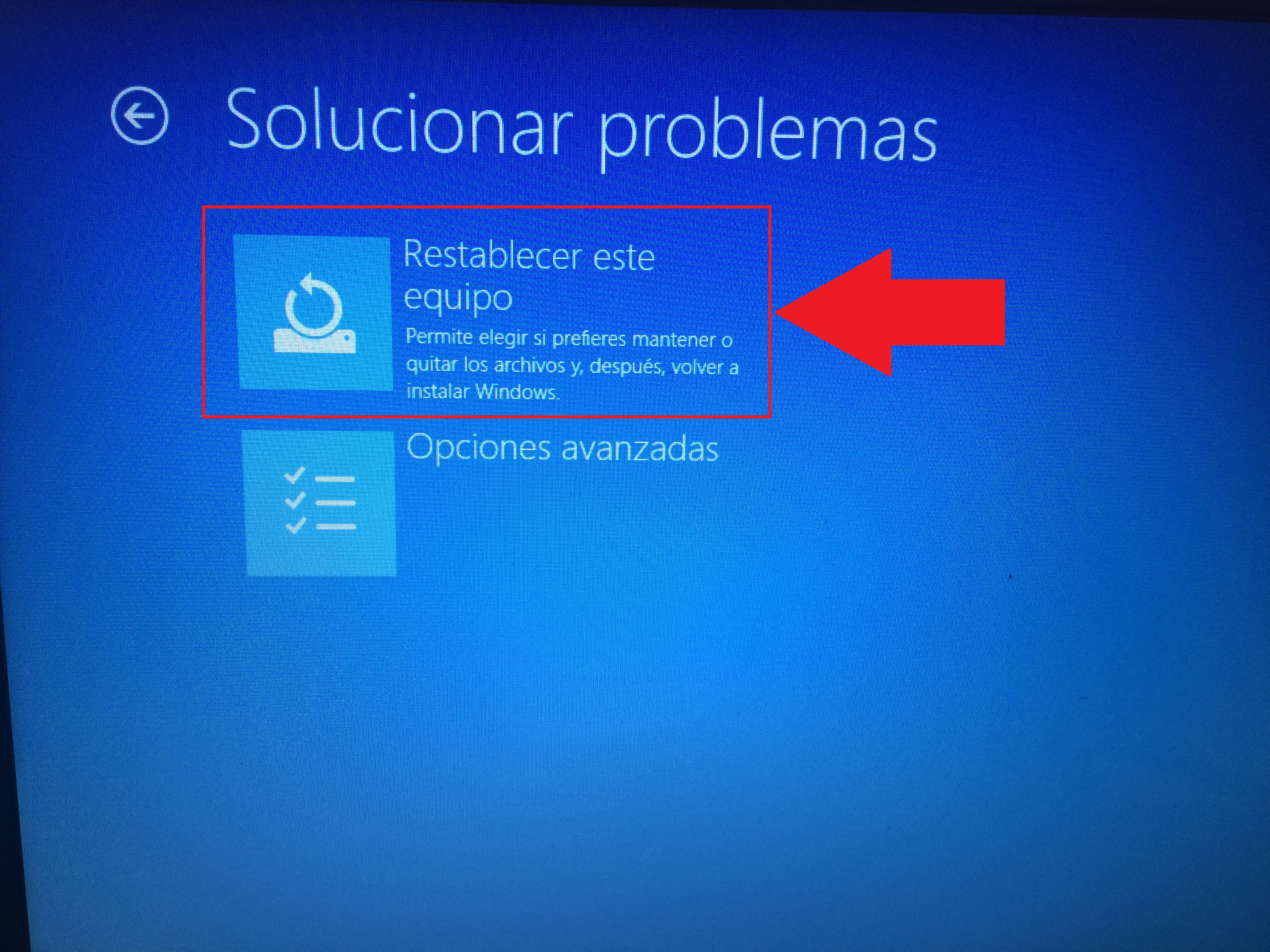 restablecer tu sistema operativo Windows 10 manteniendo tus archivos y solucionar asi muchos problemas