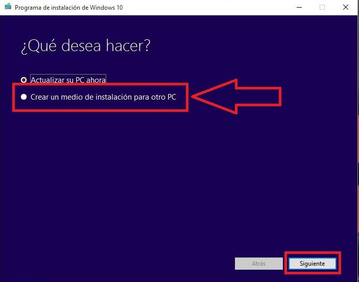 descargar ISO de windows 10 con Media Creation tool