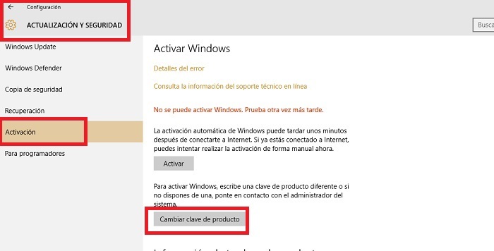 Solucionar problema de activación tras la actualización a Windows 10 Threshold 2