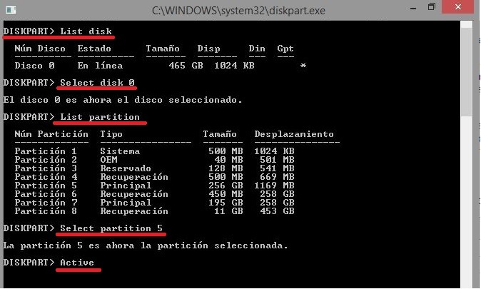 Como activar particiones ocultas en Windows