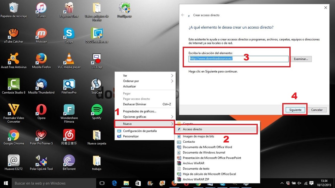 Windows 10: Crear un acceso directo