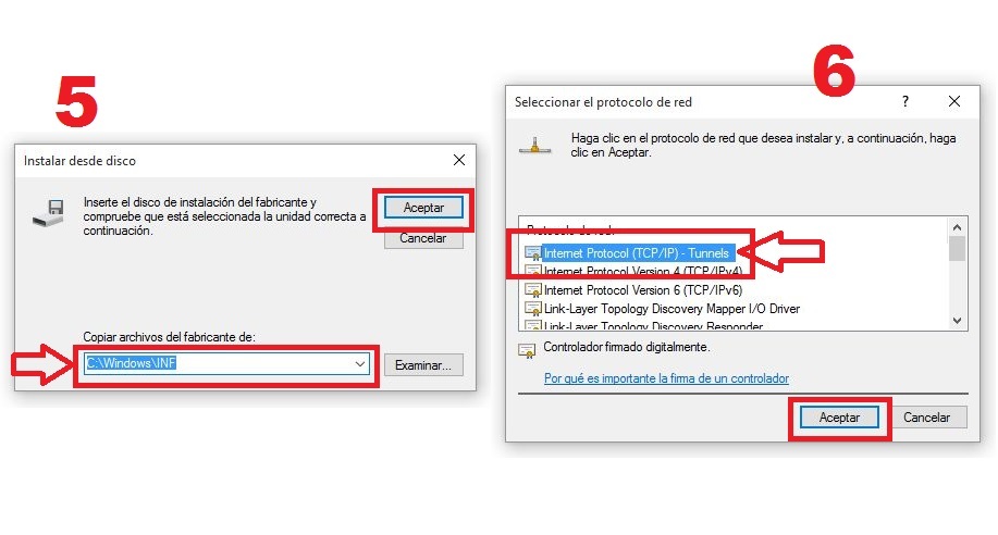 problemas con las entradas del registro de Windows Sockets