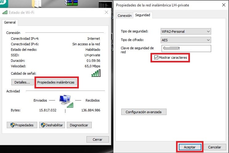 Ver la contraseña  a la que estés conectado ahora mismo