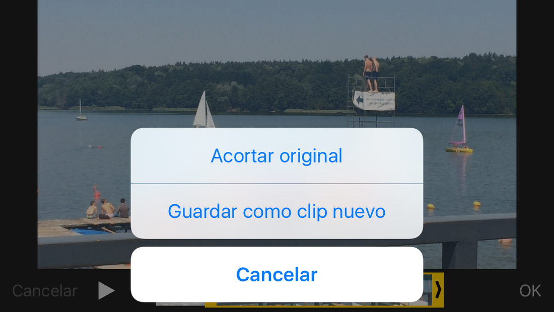 Como ahorrar espacio con el recorte de los videos en iPhone o iPad