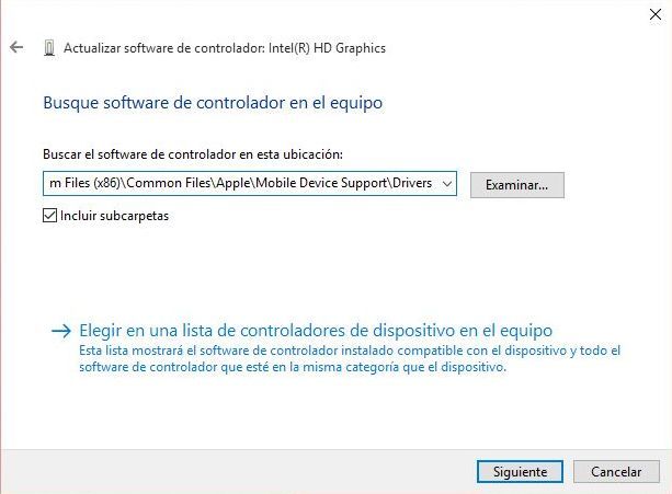 Dispositivo iOS no reconocido en Windows 10 por iTunes