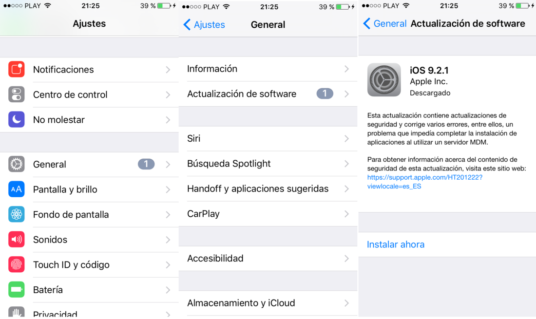 actualiza el iOS de tu dispositivo iOS para evitar que tu iPhone o iPad se reinicie sin avisar