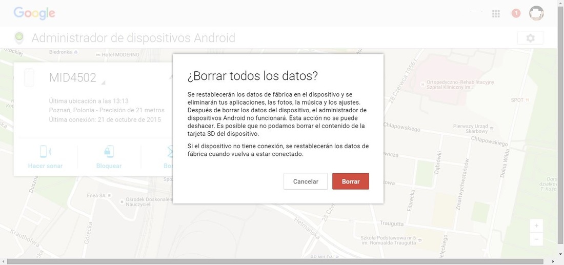 Eliminar remotamente todo el contenido de nuestro Smartphone o Tableta Android robado o perdido 