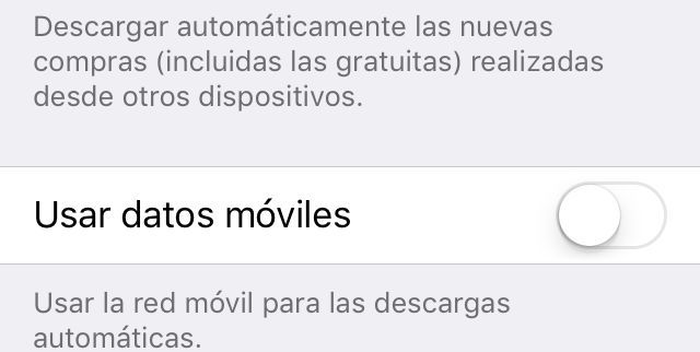 No usar datos moviles para actualizar apps de App Store en iOS 9