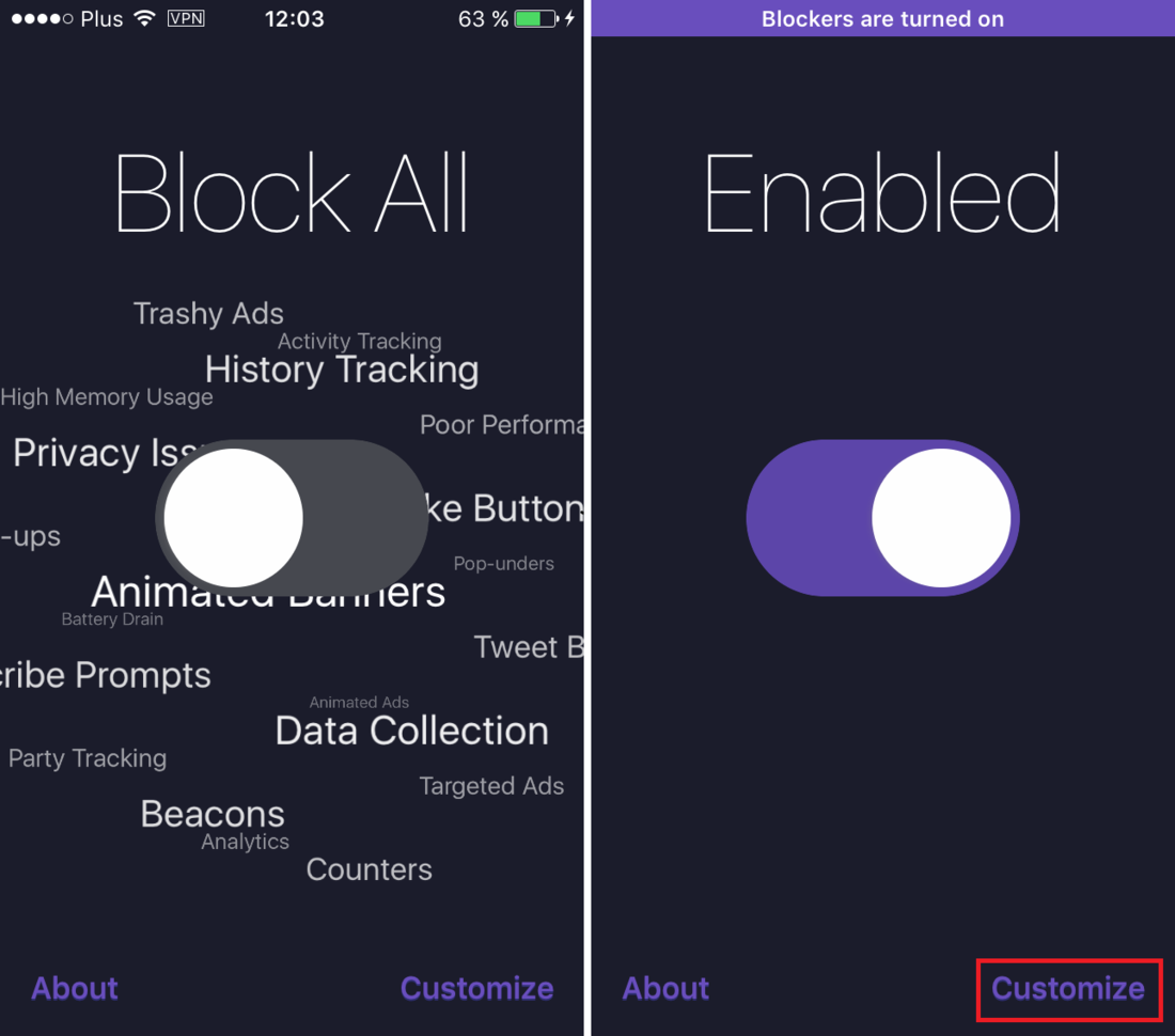 Bloquear anunucnios en ios 9 con 1Blocker