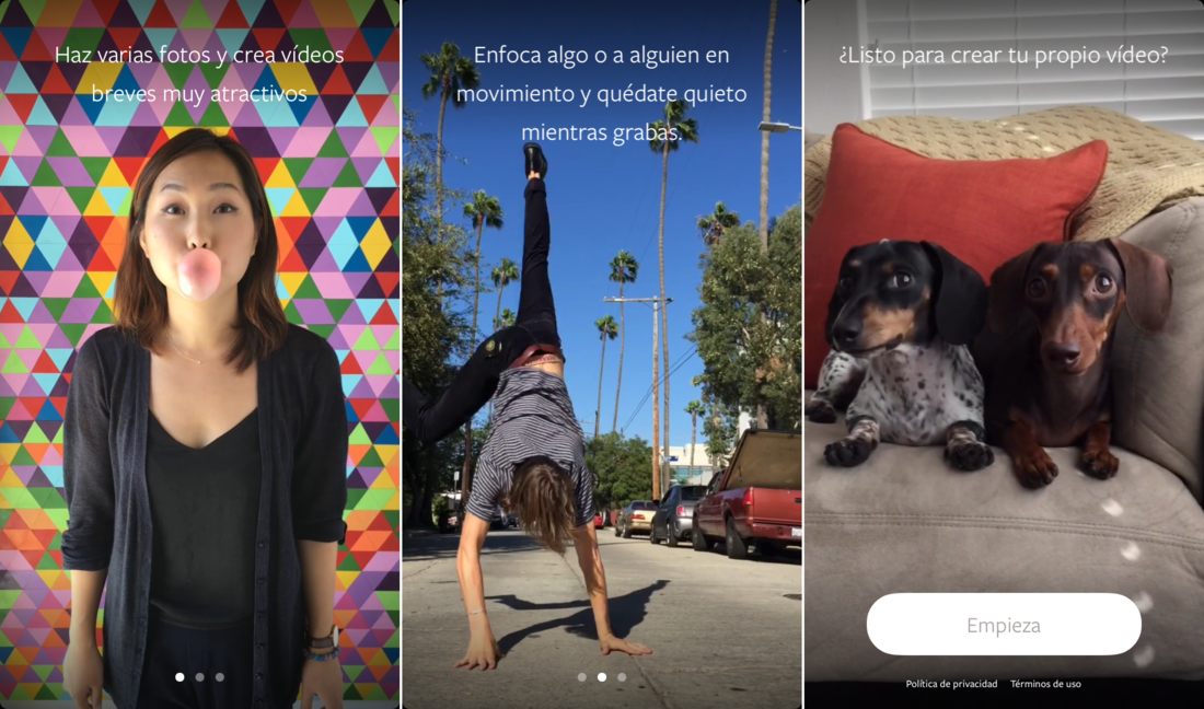 como utilizar la nueva app Boomerang from Instagram para grabar videos loop de 1 segundo