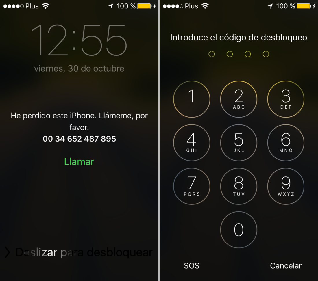 Mensajes y telefono en iPhone o iPad robado o perdido