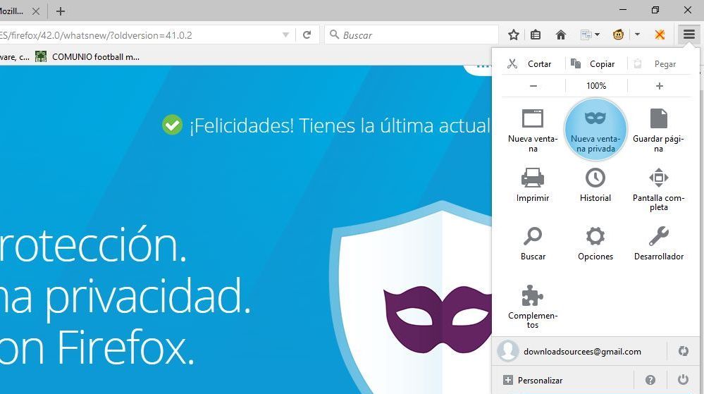 Anti-seguimiento en el modo de navegación segura de Mozilla Firefox