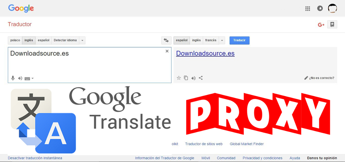 Google Translate ofrece un servicio de Proxy para acceder a sitios Webs bloqueados