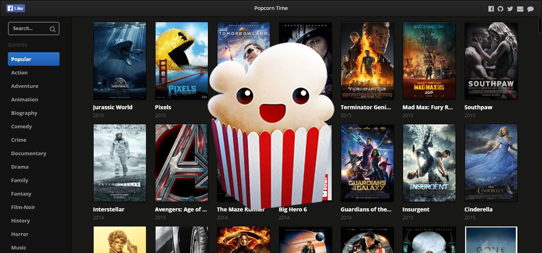 Popcorn Time Web ver pelis online desde tu navegador