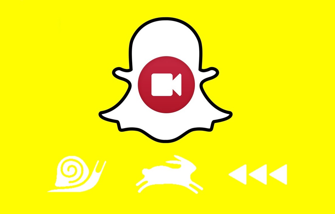 Nuevos filtros de videos en snapchat: Cámara rápida, Cámara lenta y rebobinado.