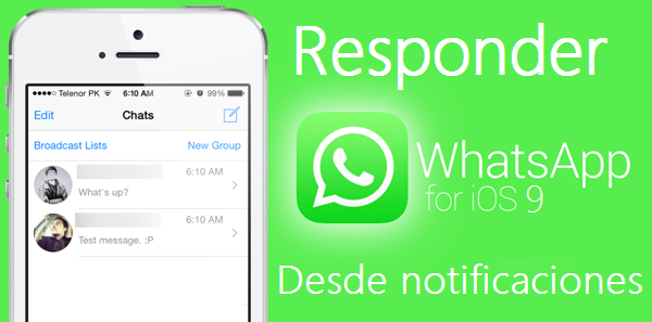 Responder mensajes y llamadas de Whatsapp desde nuestro centro de notificaciones.