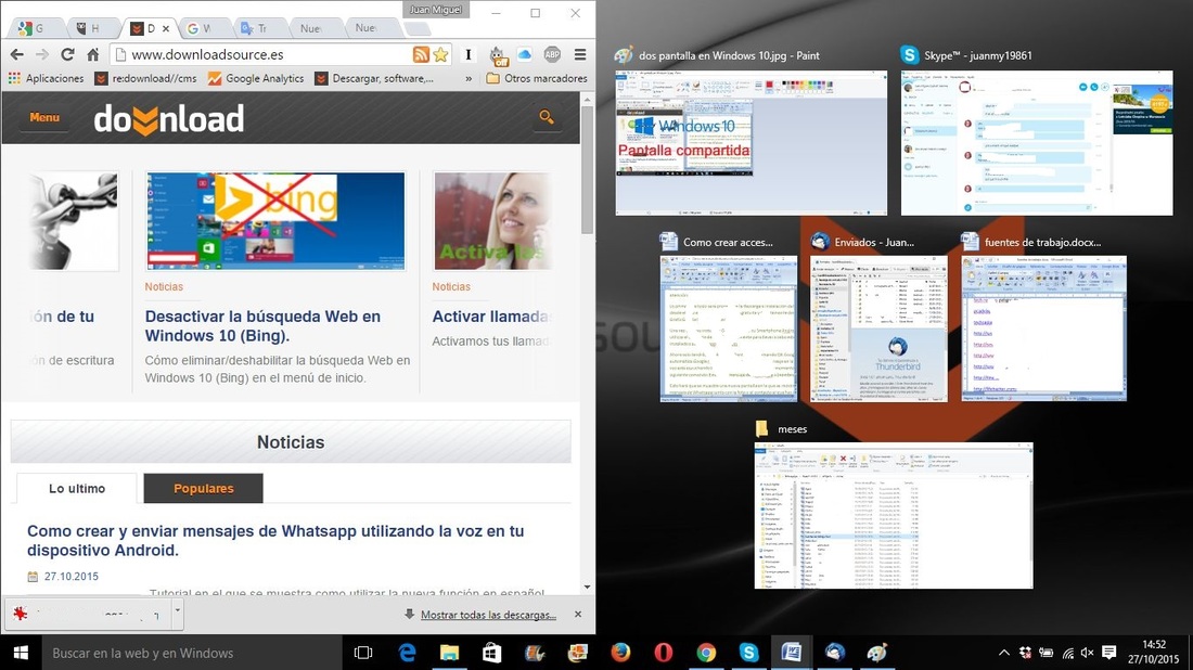 Multiventana y multipantalla en Windows 10