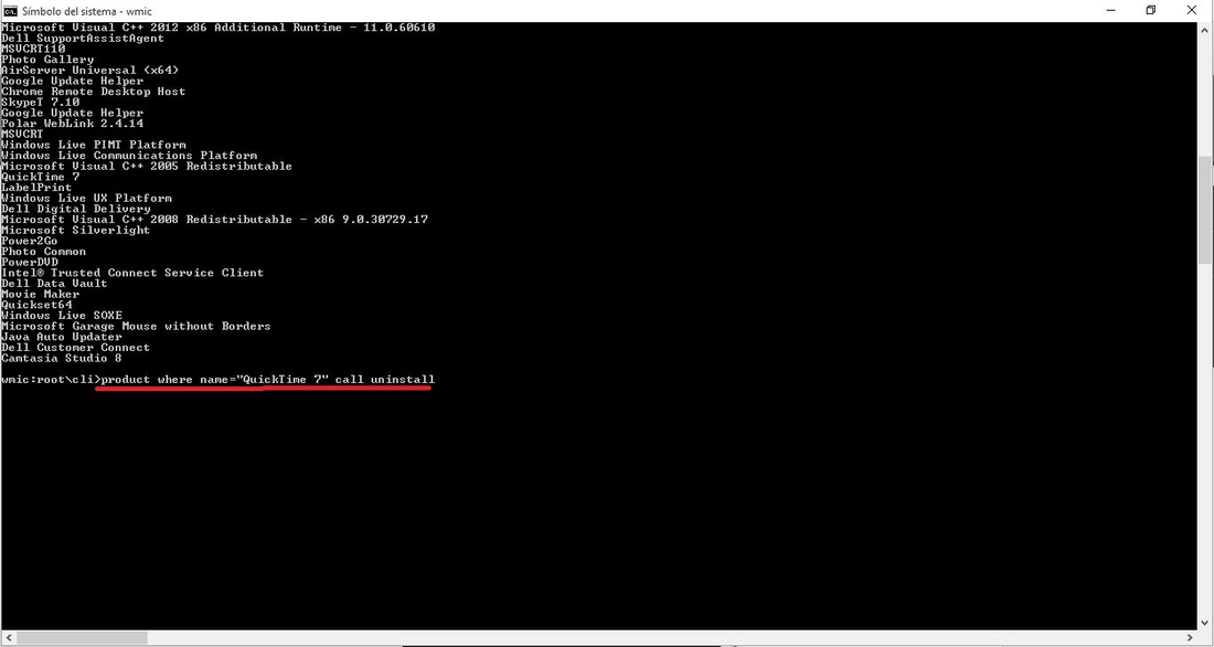 antiguo traición Privilegiado Como desinstalar programas desde Simbolos del Sistema en Windows 10, 8, 7 y  XP. (CMD)