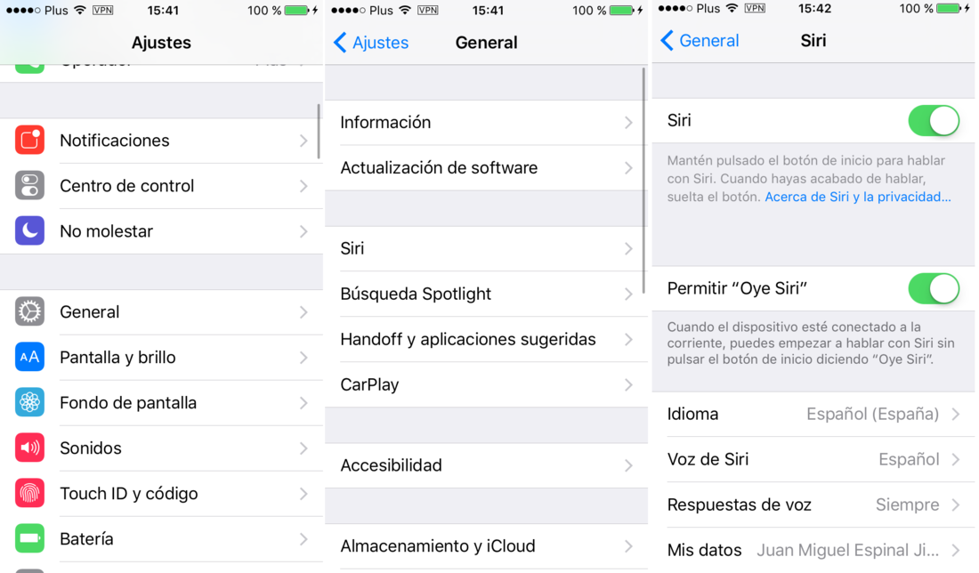 Como configurar siri en ios 9 de Apple