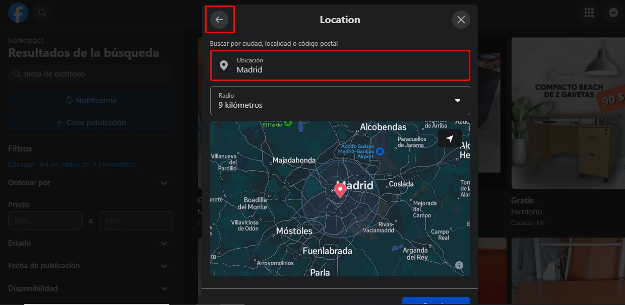 Facebook Maketplace y como activar alertas