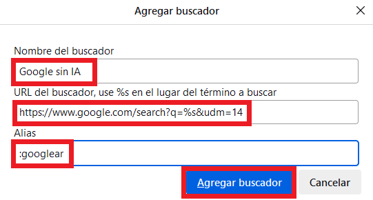 la busqueda de Google con IA