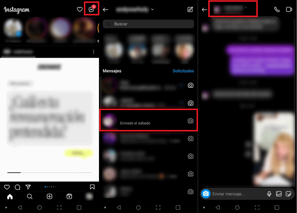 Instagram mensajes privados vistos