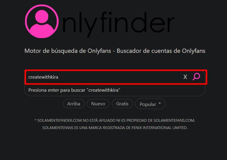 onlyfans permite buscar una modelo
