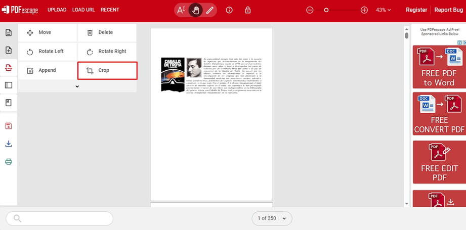 cómo se puede cambiar el margen de las páginas de pdf