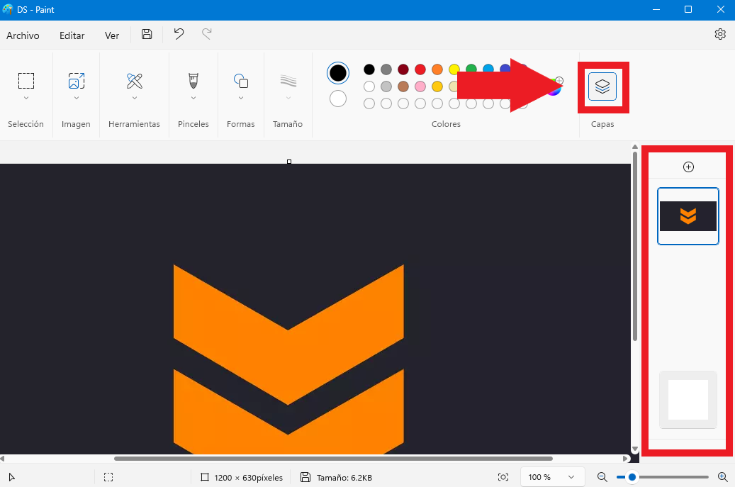 edición de imagenes con capas en paint