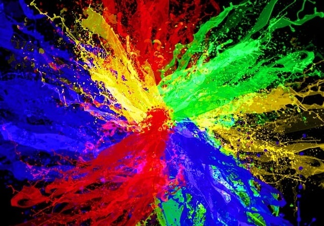 RGB colores en la iluminación de pantallas