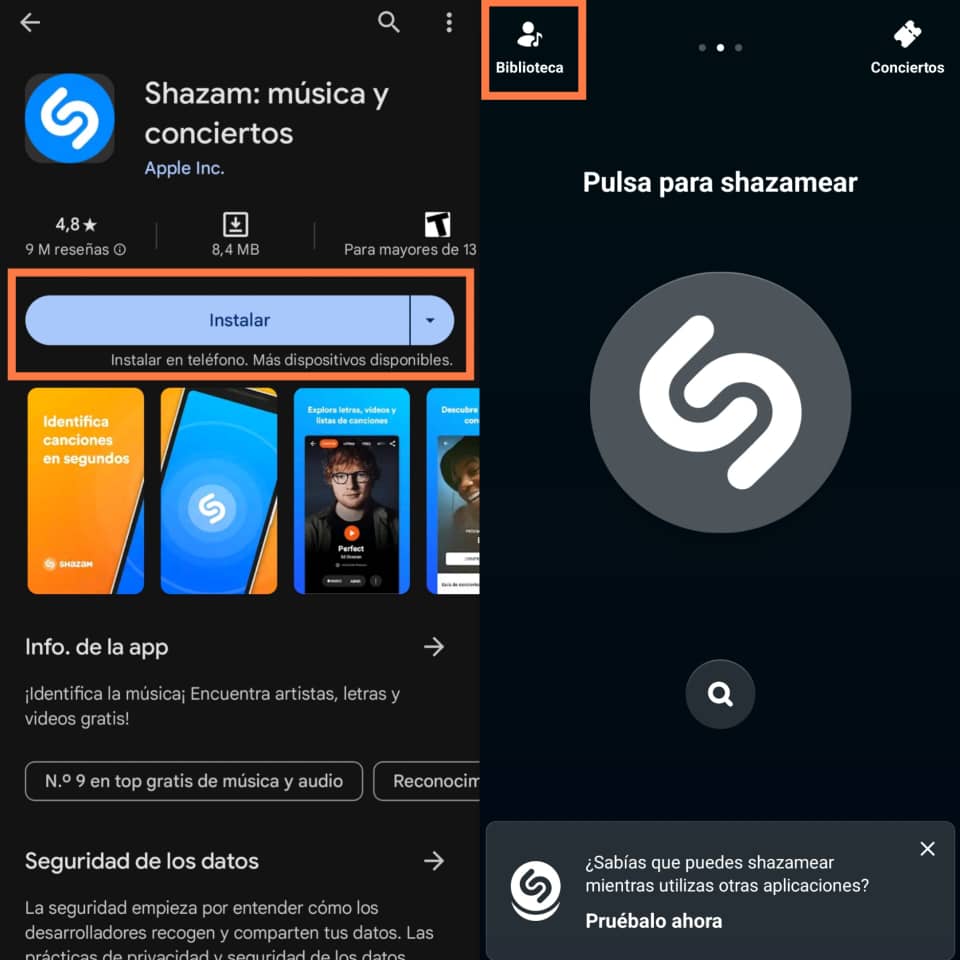 como shazam puede reproducir canciones detectadas en spotify