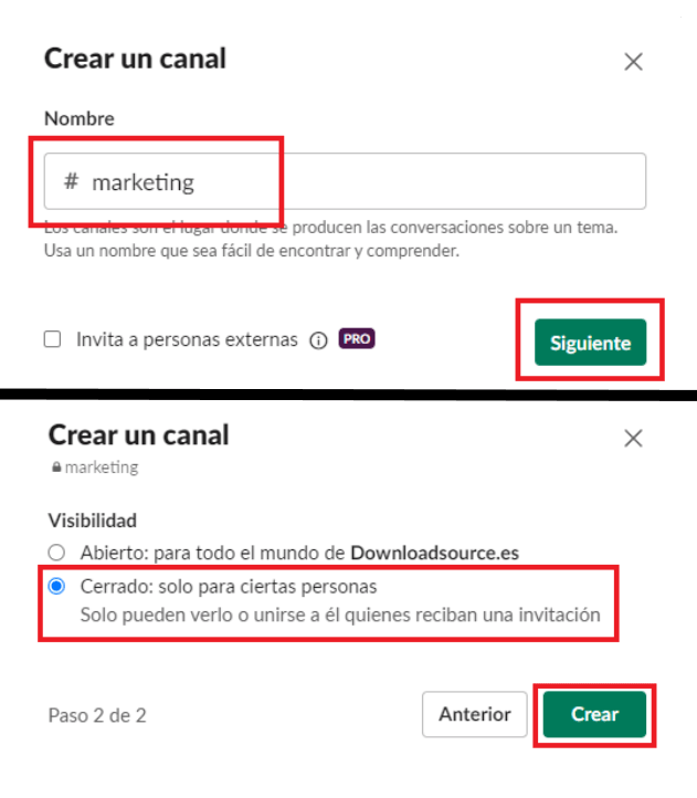 incorporar un usuario al canal de slack