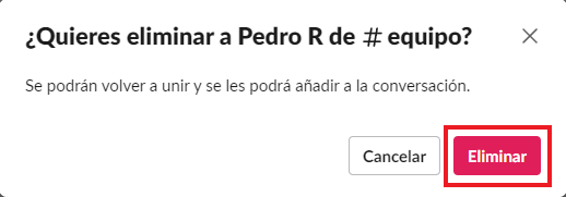 eliminar usuario de un canal de slack