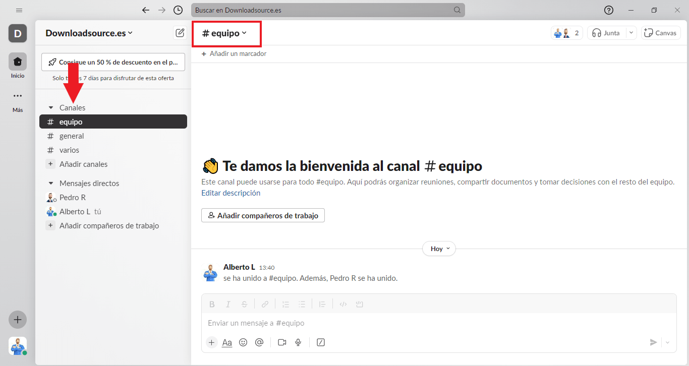 como eliminar un participante de un canal de slack