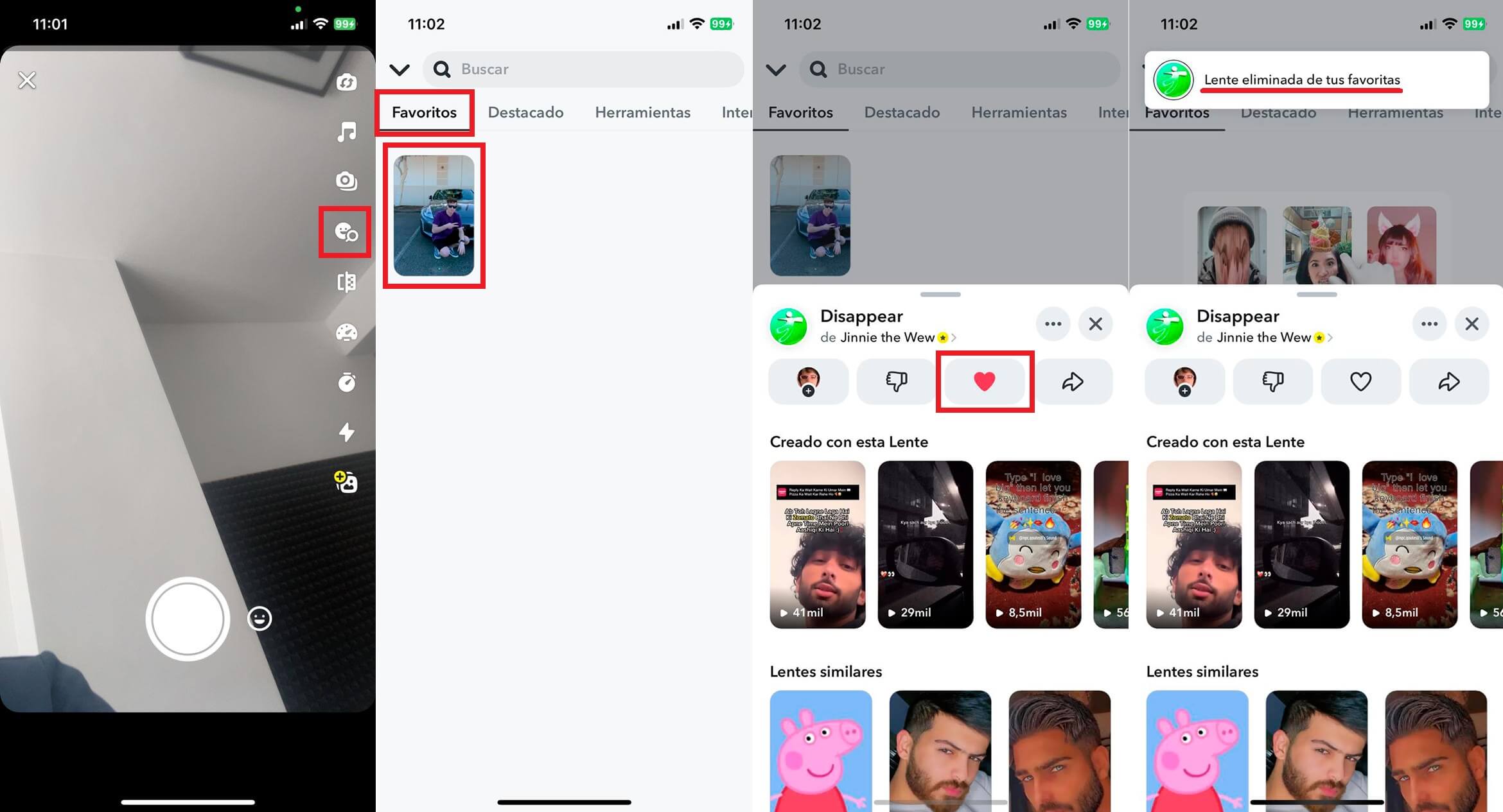 como utilizar las lentes de snapchat desde el modo director