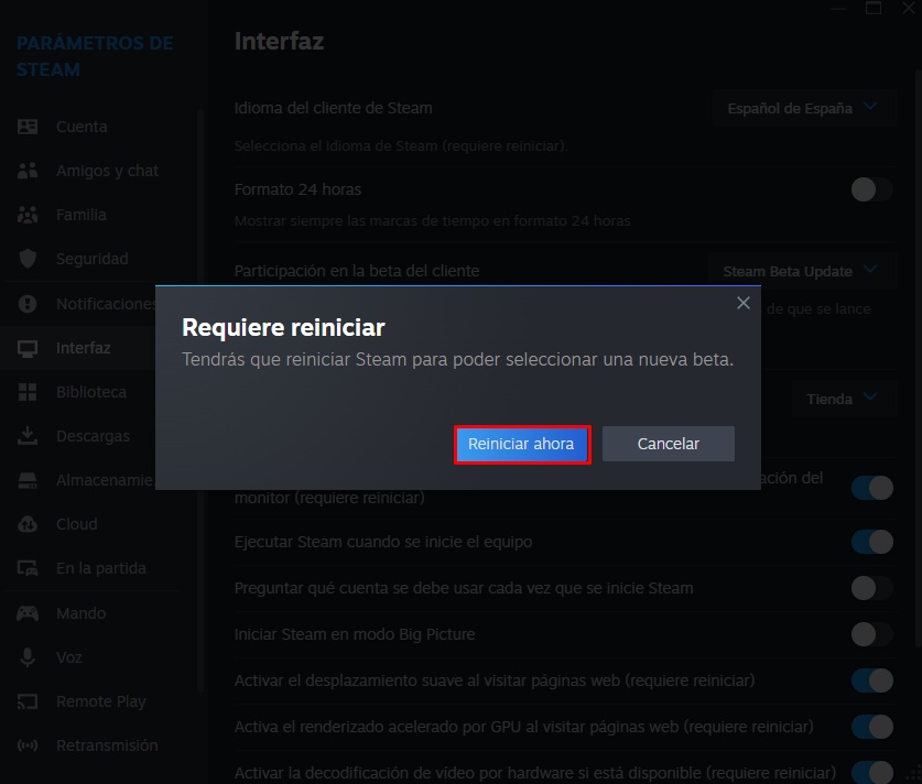 Steam permite grabar la pantalla de tus partidas de videojuegos