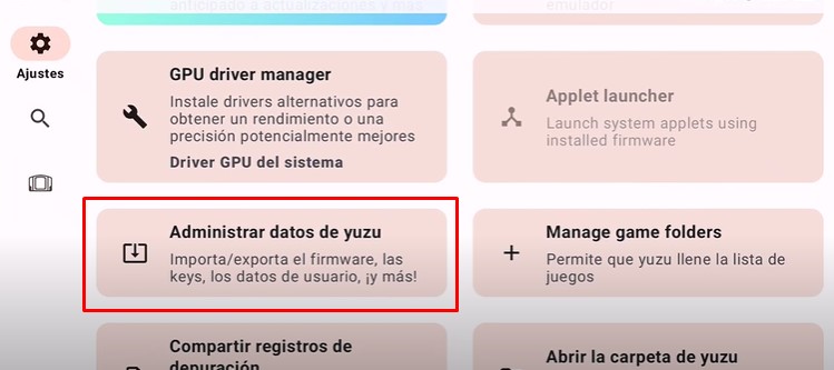 donde encontrar los videojuegos de la biblioteca de Suyu