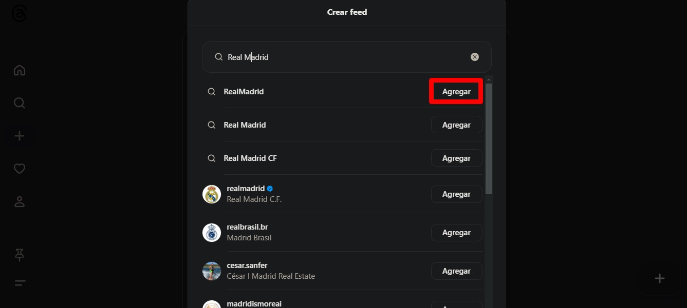 threads con feeds intercambiable