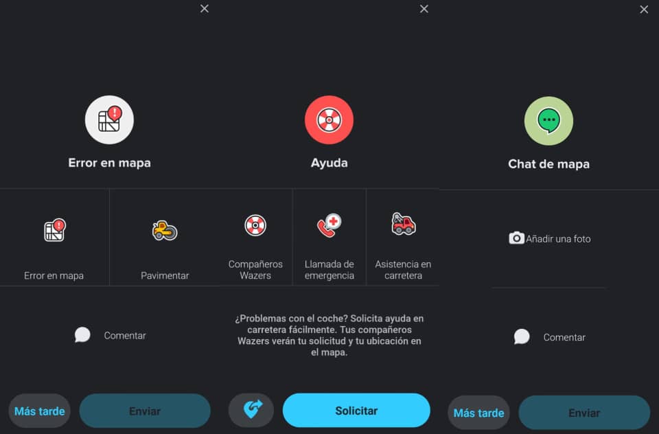 como usar waze para avisar de un accidente